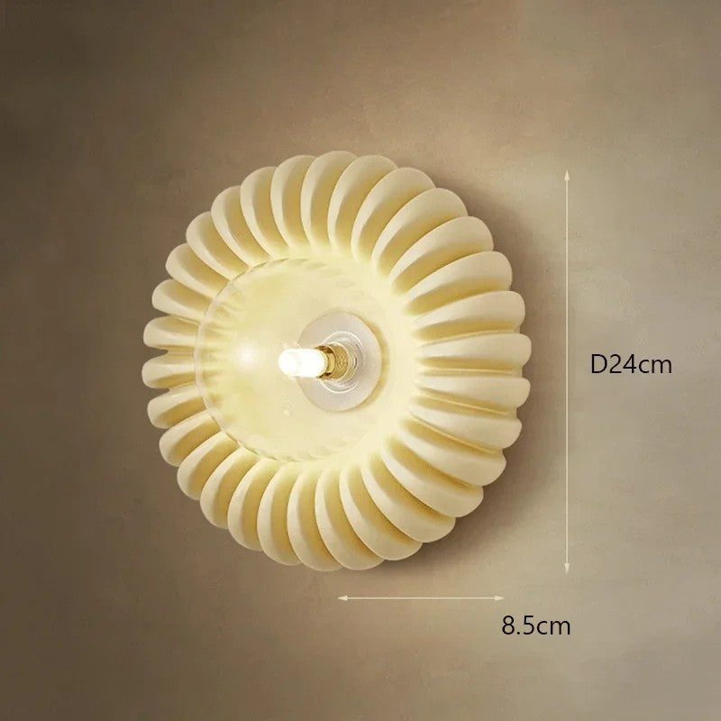 Runde Wandlampe mit Milchglas – Dekoratives Design für Wohn- und Schlafzimmer