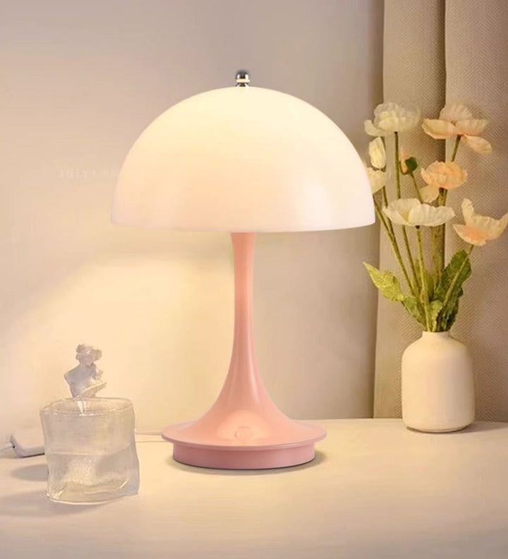 Retro mushroom-shaped table lamp with soft light for cozy rooms