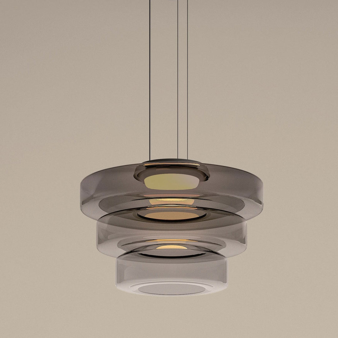 Glass pendant light in Bauhaus style – dimmable, modern &amp; colorful