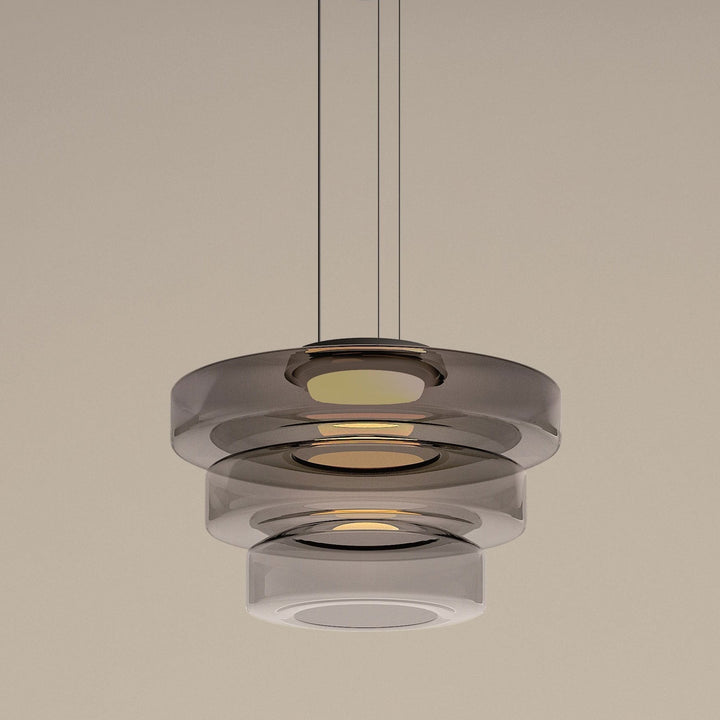 Glass pendant light in Bauhaus style – dimmable, modern &amp; colorful