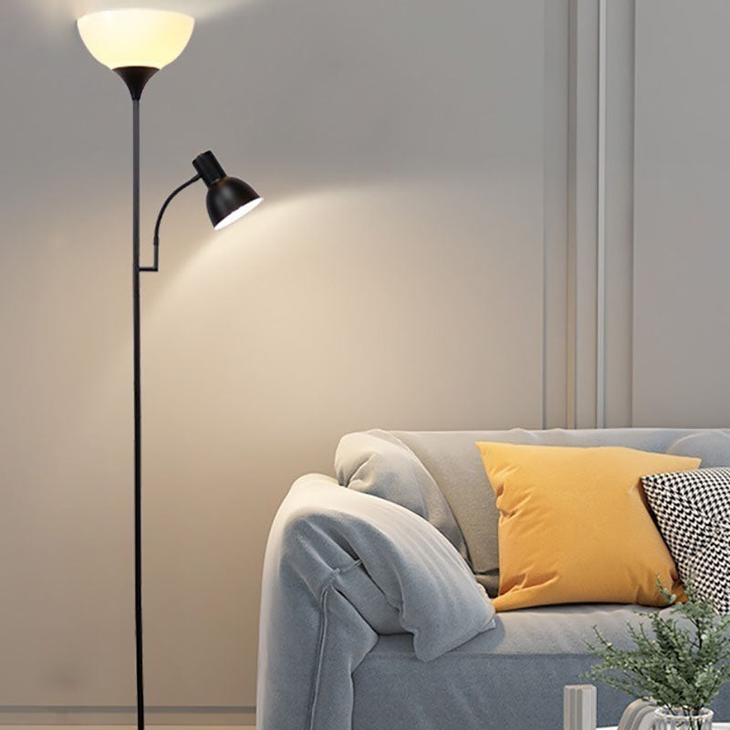 Modern floor lamp with 2 light sources – iron, black or gold