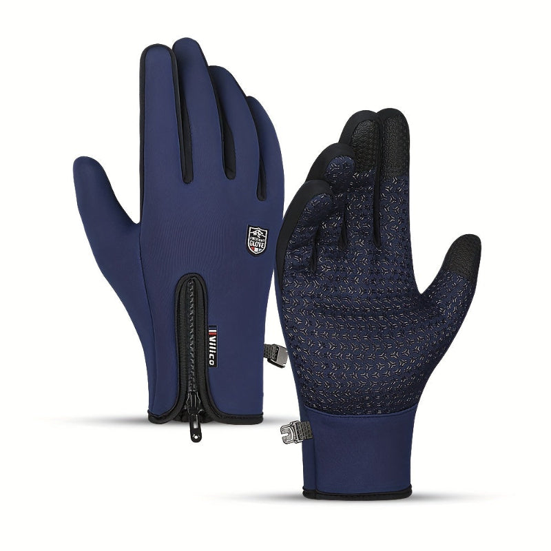 Warm windproof touchscreen gloves for men