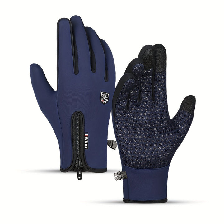 Warm windproof touchscreen gloves for men