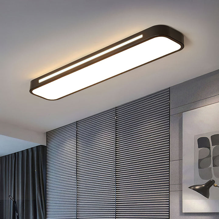Nordic LED ceiling light – elongated, dimmable &amp; modern