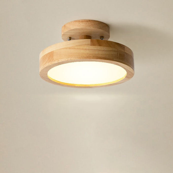Dimmable modern LED ceiling light made of wood for living room &amp; bedroom