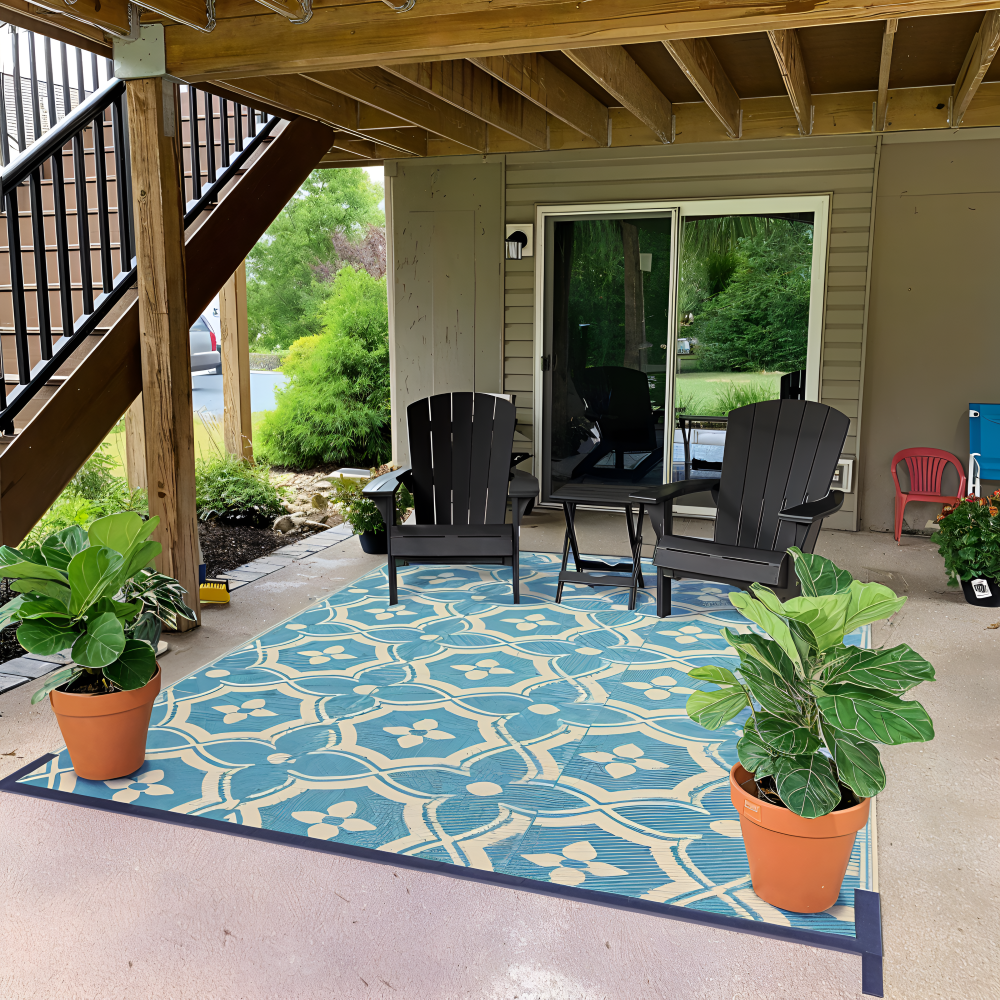Outdoor-Teppich Polypropylen Geometrisches Design