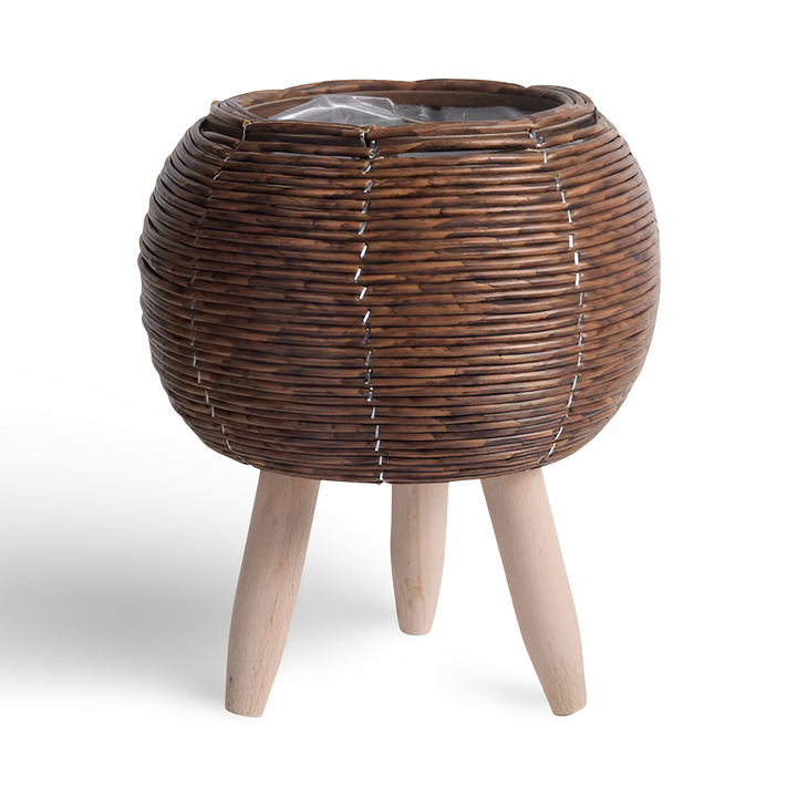 Künstlicher Korb Pflanzer Rustikaler Rattan Blumentopf