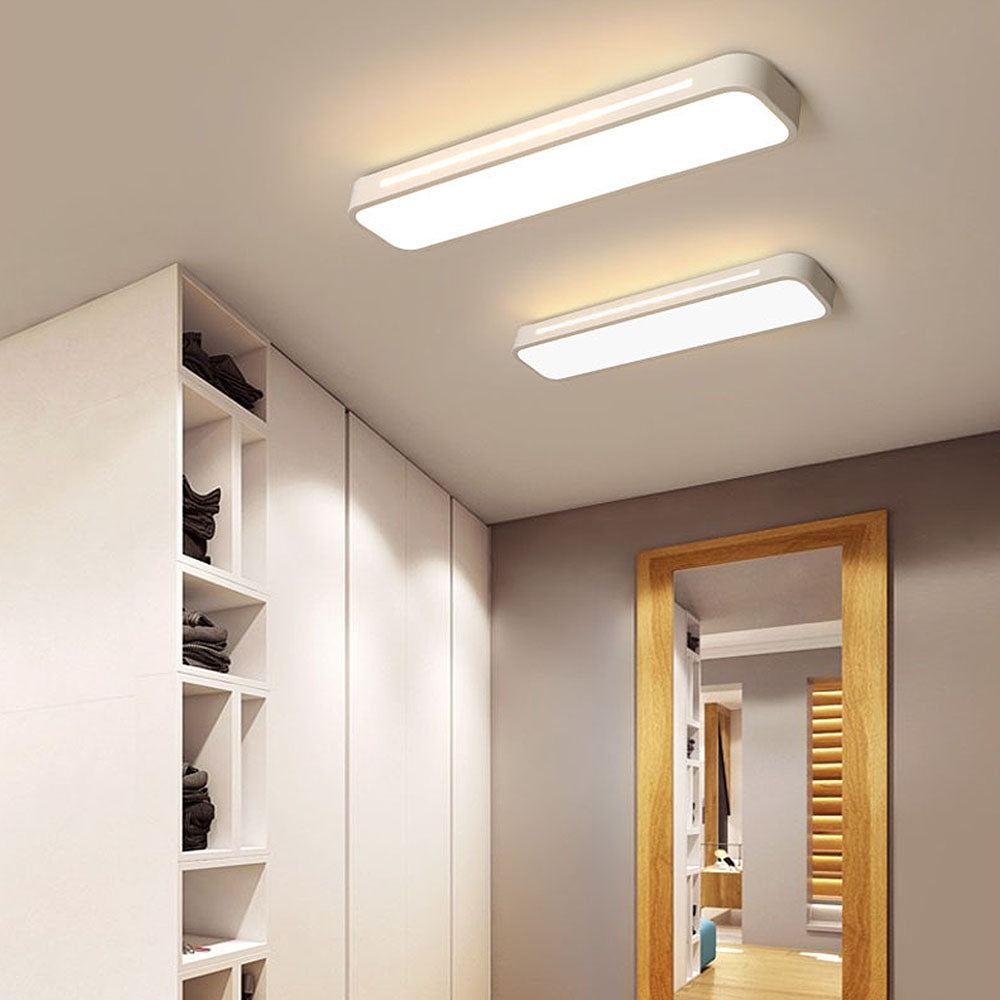 Nordic LED ceiling light – elongated, dimmable &amp; modern
