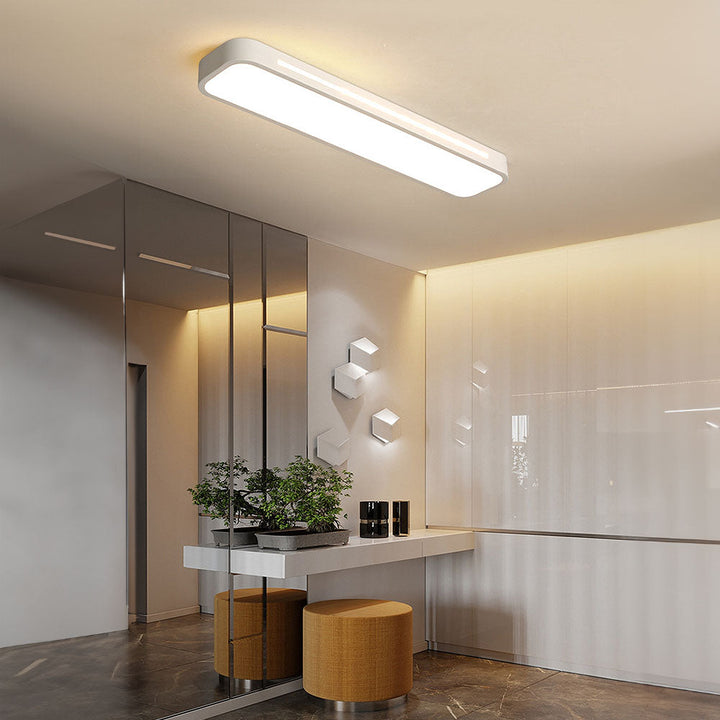 Nordic LED ceiling light – elongated, dimmable &amp; modern