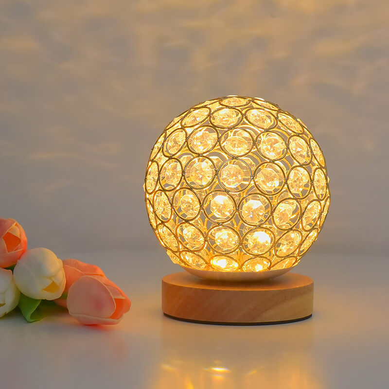 Crystal table lamp – Elegant design with USB charging &amp; color changing
