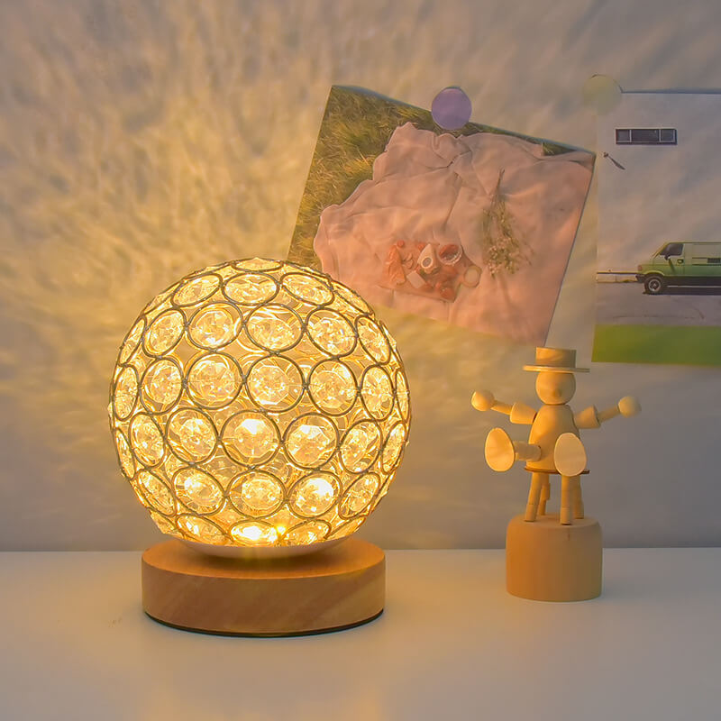 Crystal table lamp – Elegant design with USB charging &amp; color changing