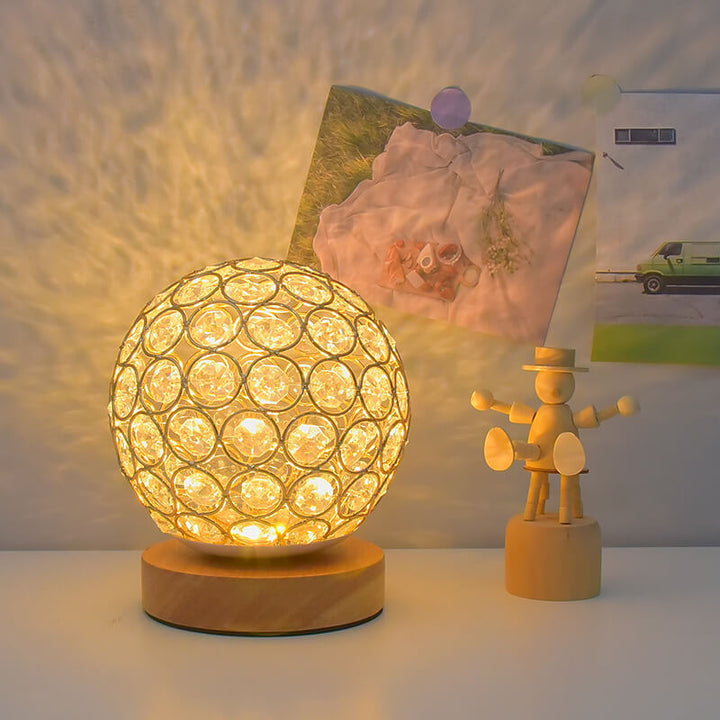 Crystal table lamp – Elegant design with USB charging &amp; color changing