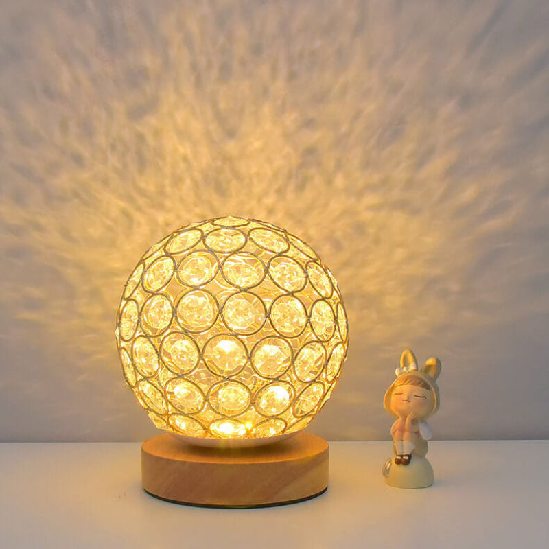 Crystal table lamp – Elegant design with USB charging &amp; color changing