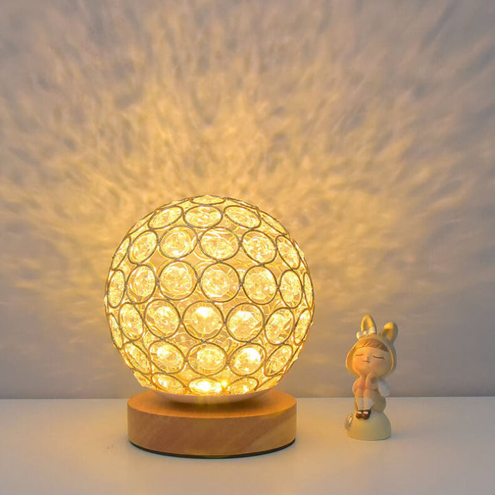 Crystal table lamp – Elegant design with USB charging &amp; color changing