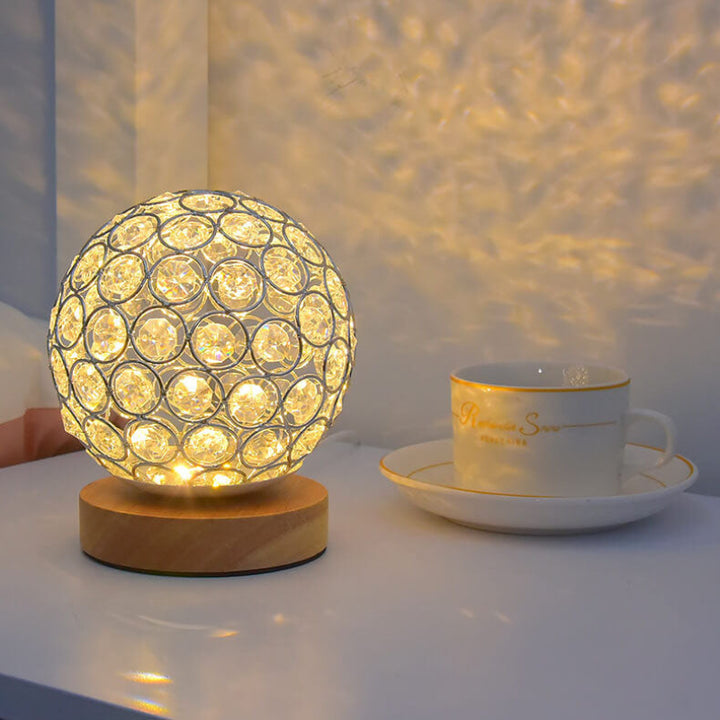 Crystal table lamp – Elegant design with USB charging &amp; color changing