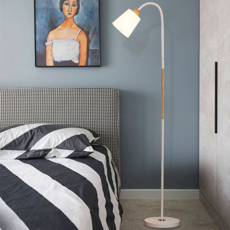 Minimalist floor lamp with iron base