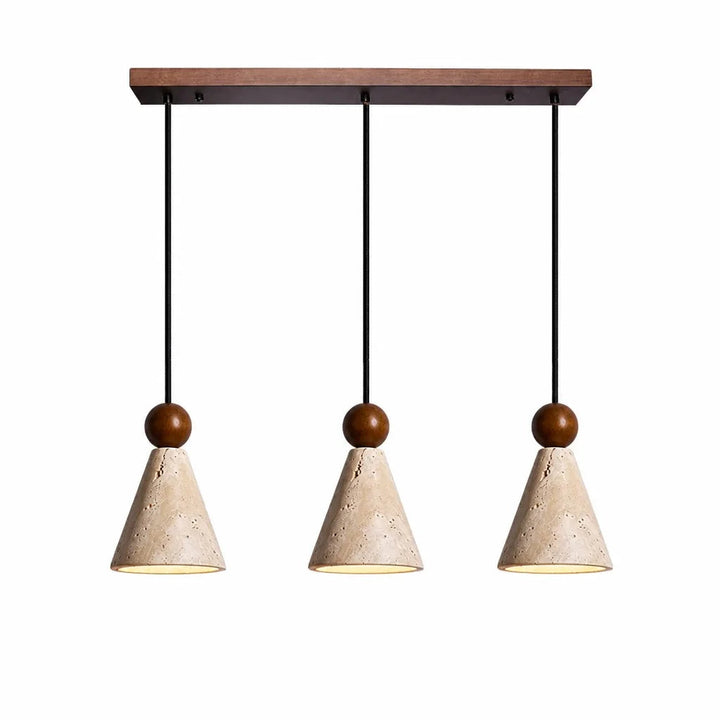 Pendant Light Travertine Cone Design