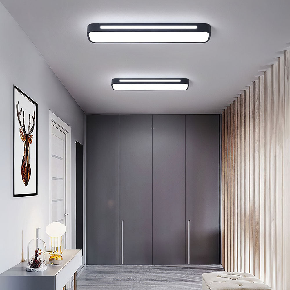 Nordic LED ceiling light – elongated, dimmable &amp; modern