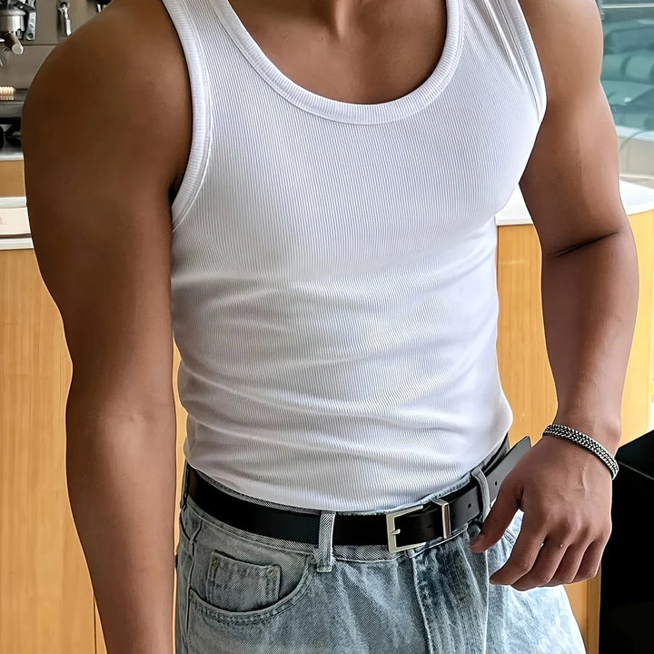 Men's Tank Top with Breathable Design 