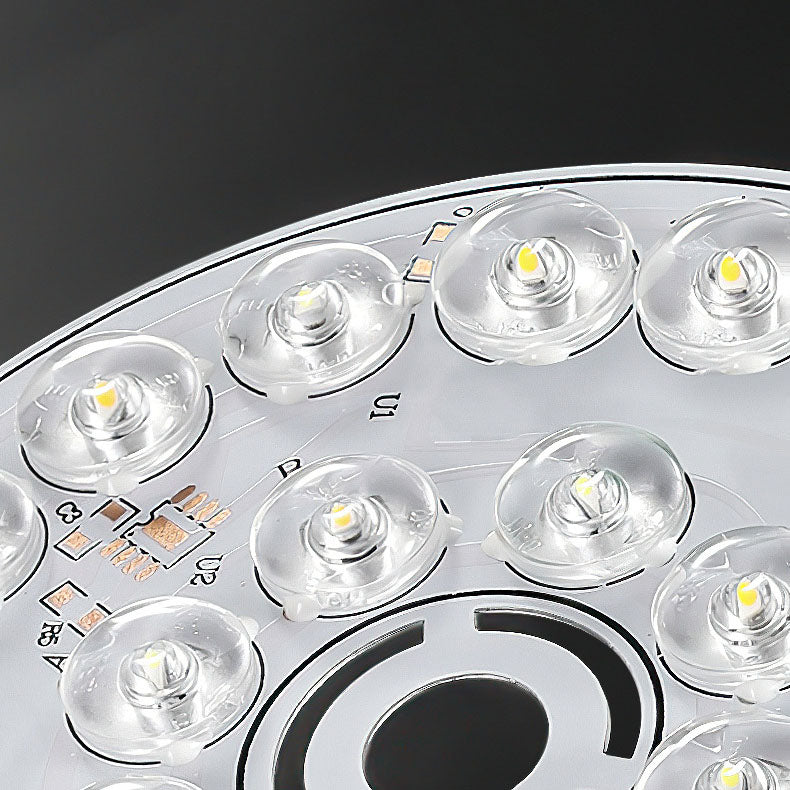 Modern pendant light made of acrylic and glass in a minimalist style