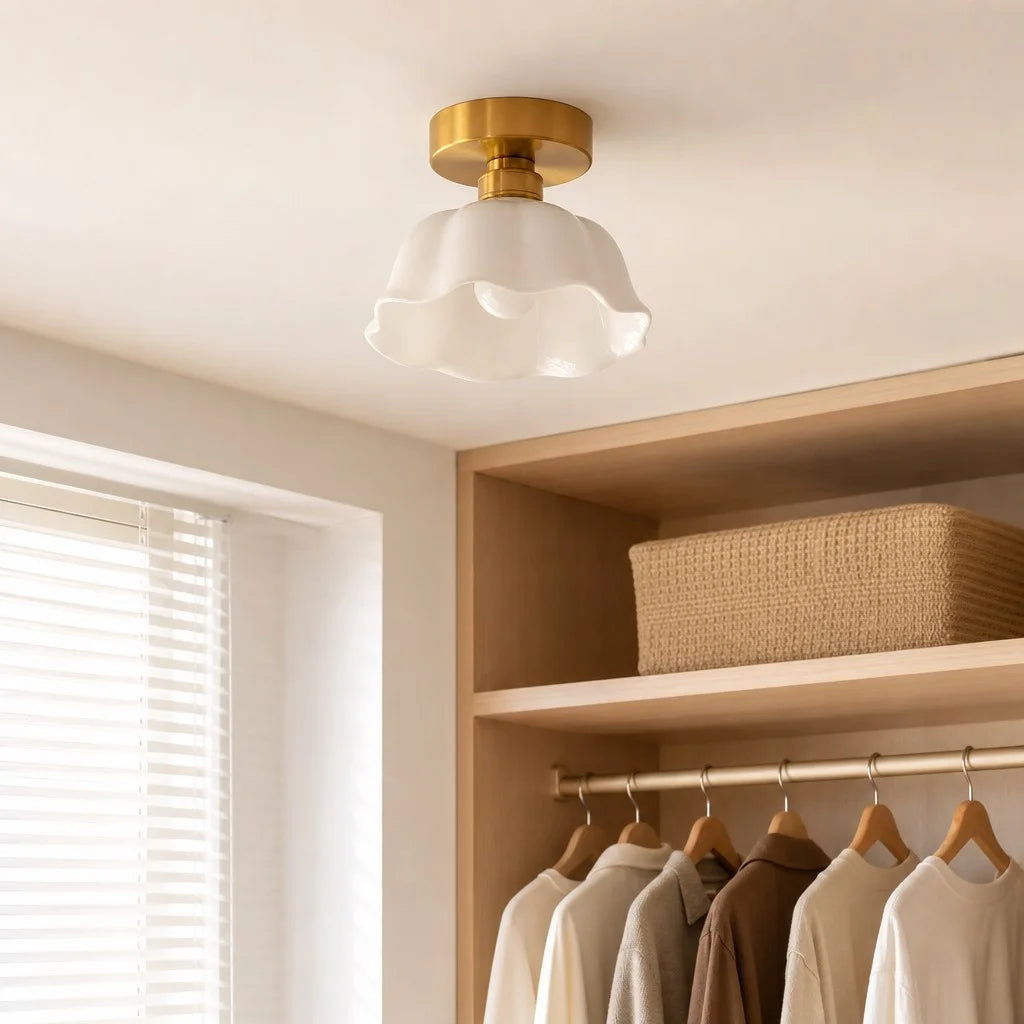 Ceramic Pendant Light Modern Flower Design