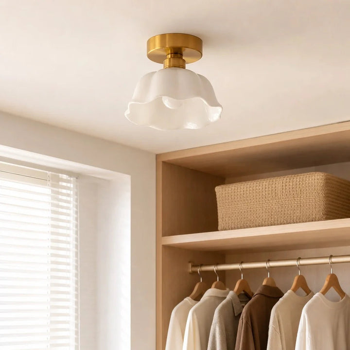 Ceramic Pendant Light Modern Flower Design