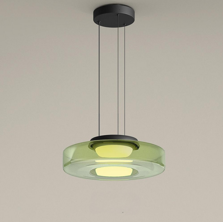 Glass pendant light in Bauhaus style – dimmable, modern &amp; colorful