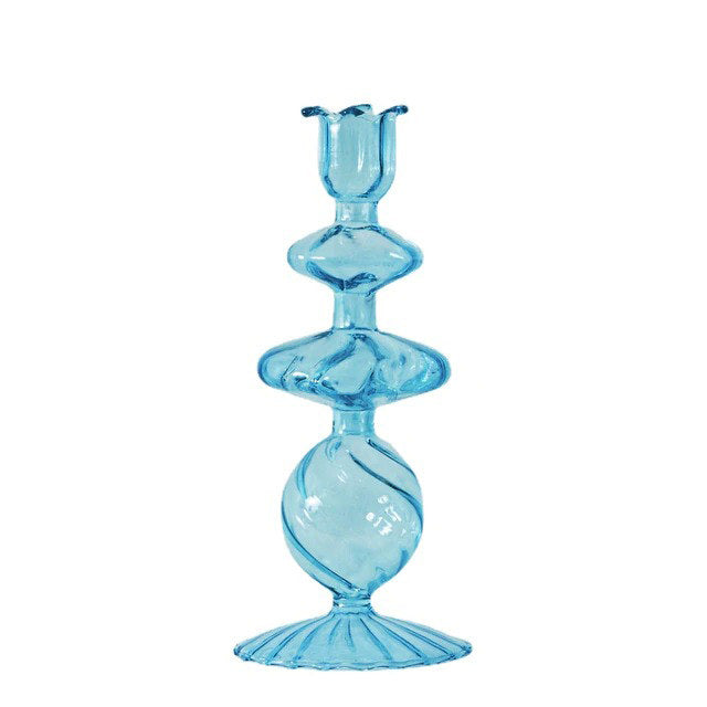 Glas-Kerzenhalter im französischen Vintage-Design