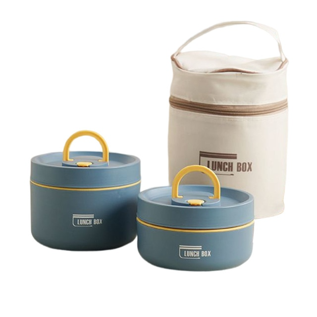 Insulated stainless steel lunchbox with carrying case