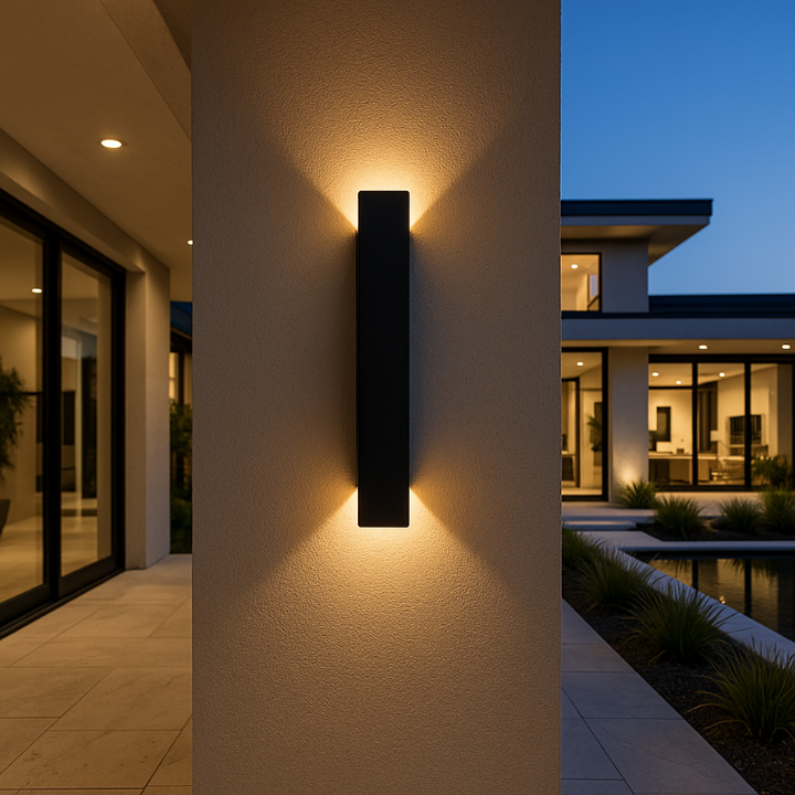 Modern aluminum wall light with LED lighting