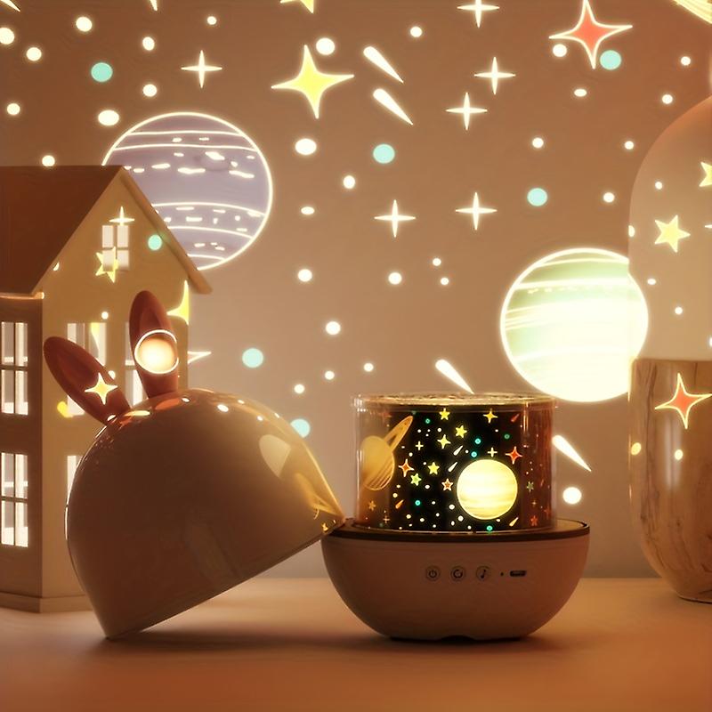 Star projector night light for children – dimmable &amp; safe with music function