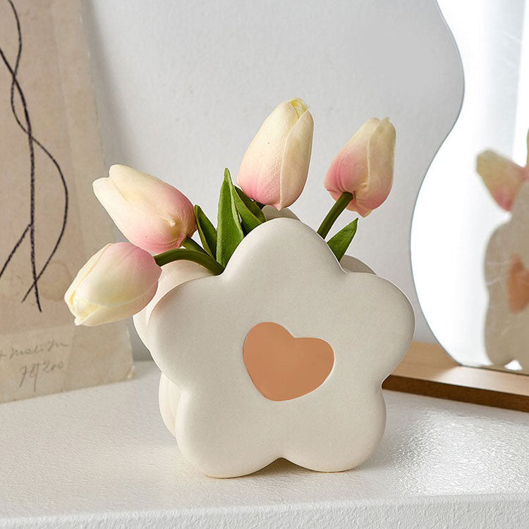 Keramische Blumenvase Pastell-Design