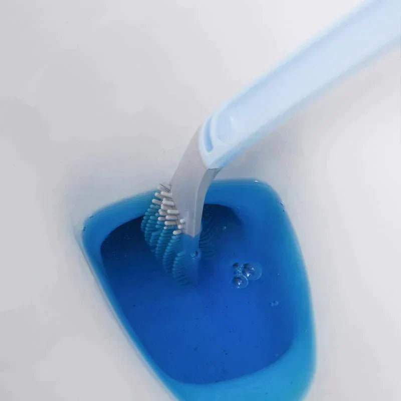 Hygienic toilet brush with holder