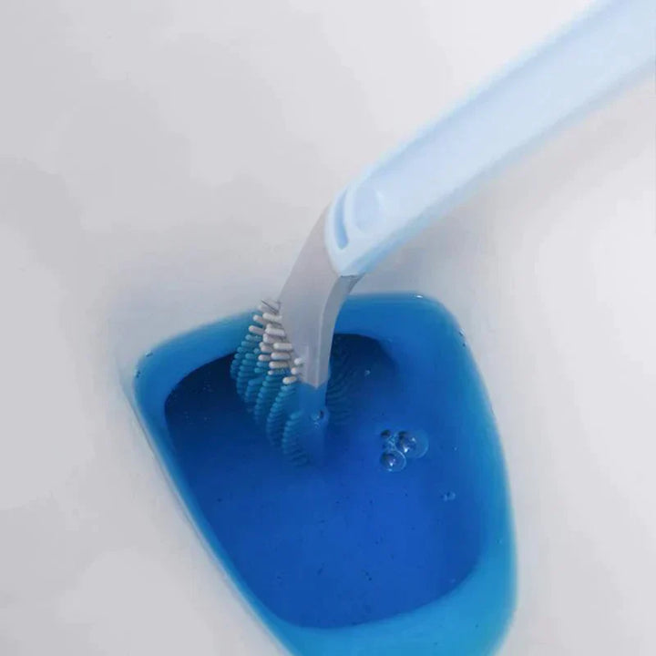 Hygienic toilet brush with holder