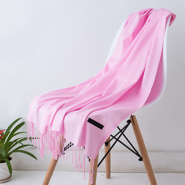 Soft winter scarf with tassels for women and men