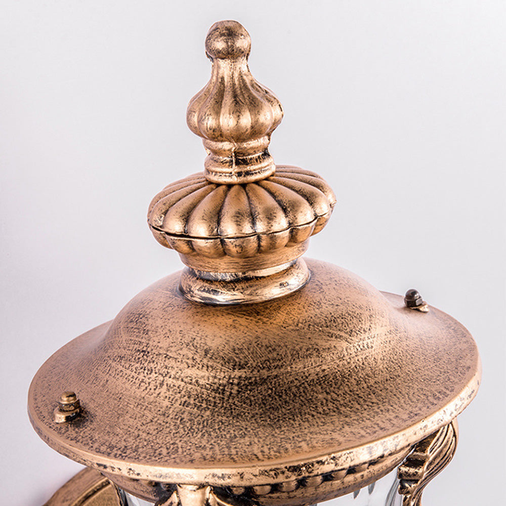 Vintage outdoor wall light with glass body – lantern style for garden and terrace