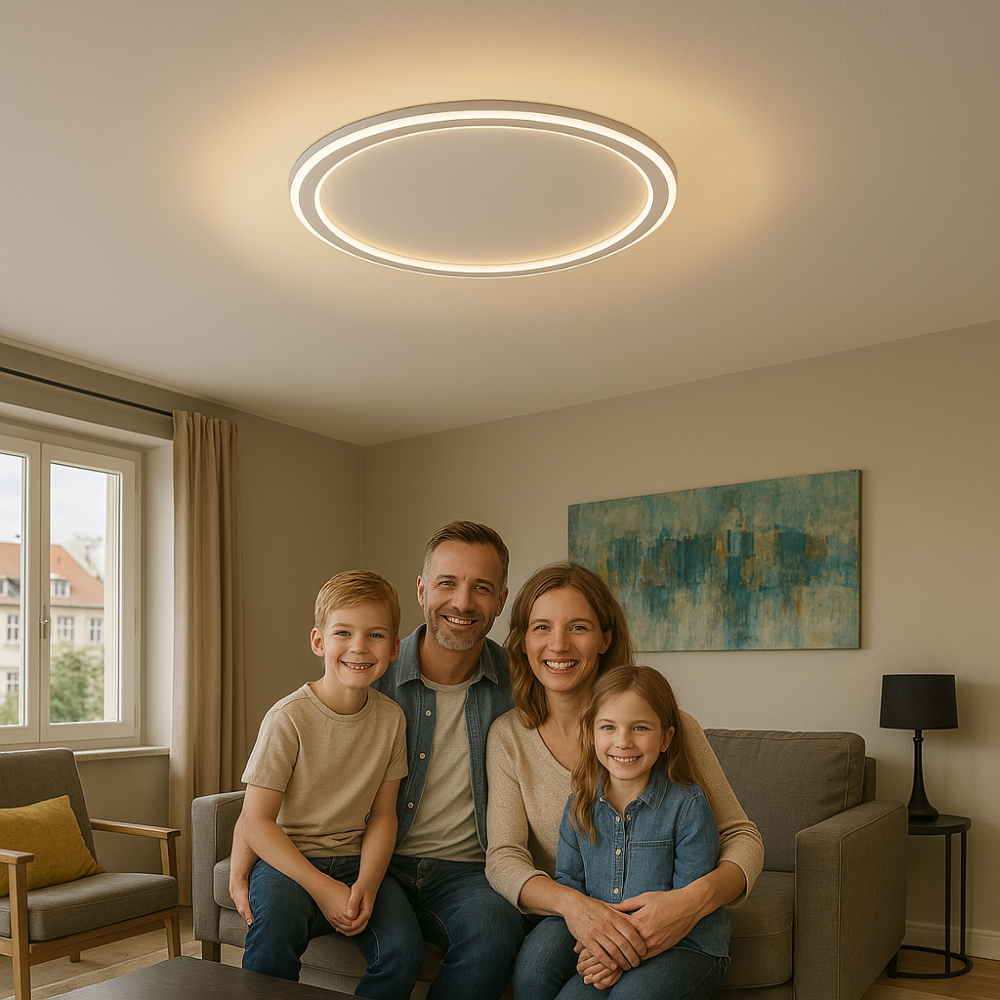 Scandinavian LED ceiling light – Modern, dimmable &amp; stylish for living room, dining room &amp; hallway