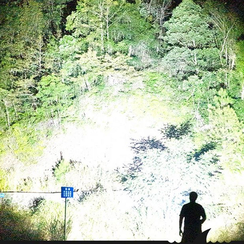 Waterproof LED flashlight with zoom and 3 light modes