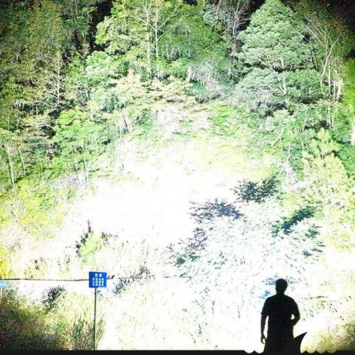 Waterproof LED flashlight with zoom and 3 light modes