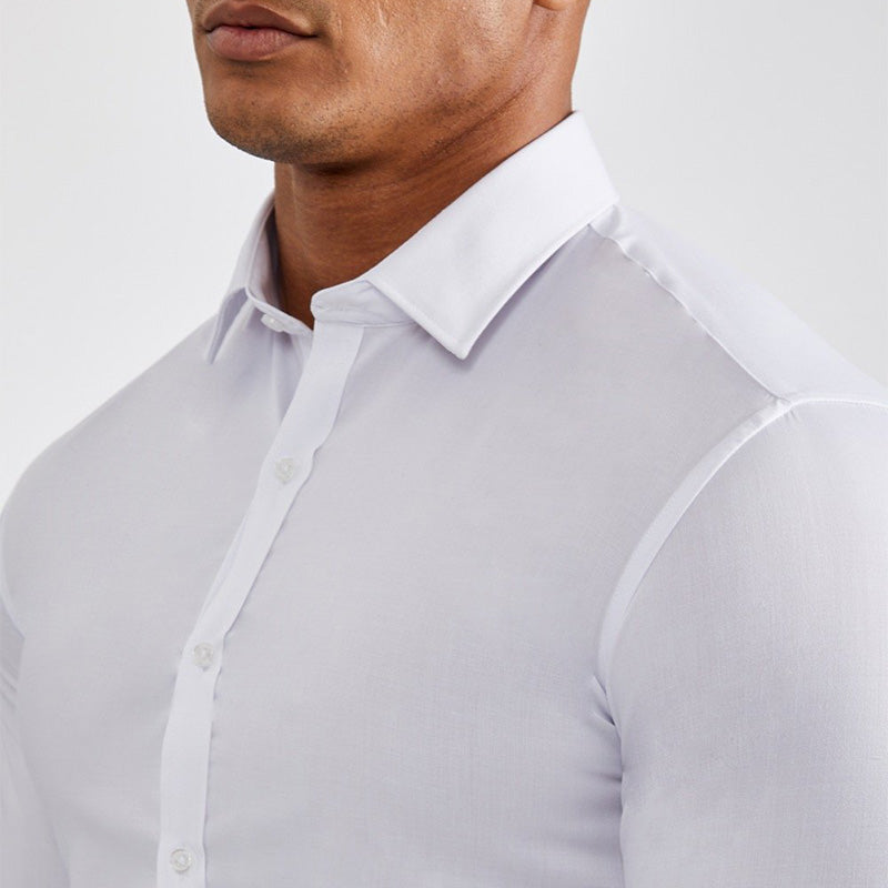 Men's slim-fit long-sleeved shirt