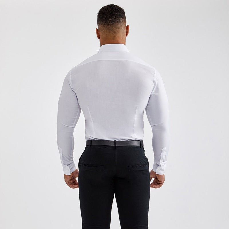 Men's slim-fit long-sleeved shirt