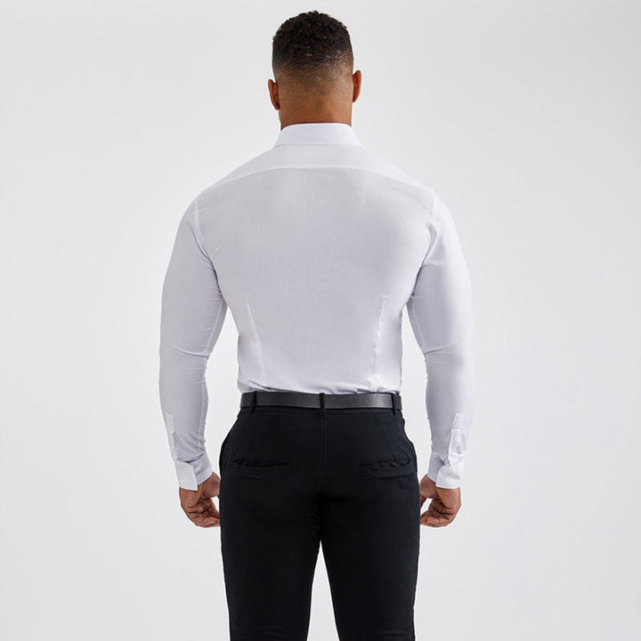 Men's slim-fit long-sleeved shirt