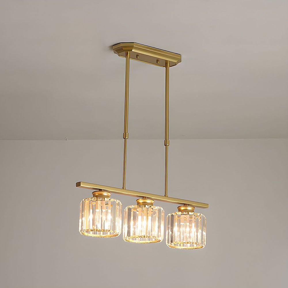 Modern designer pendant light with multiple light sources for dining room and kitchen