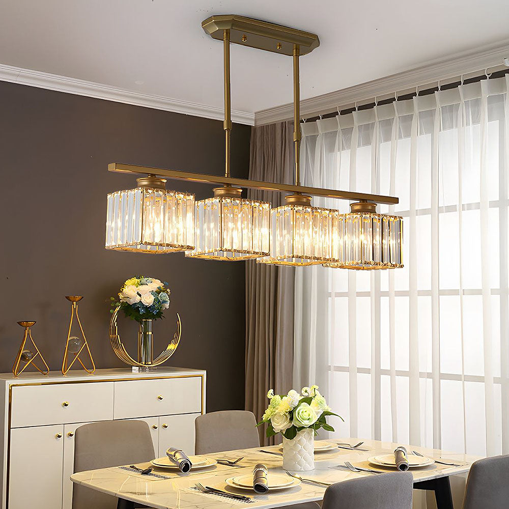 Modern designer pendant light with multiple light sources for dining room and kitchen