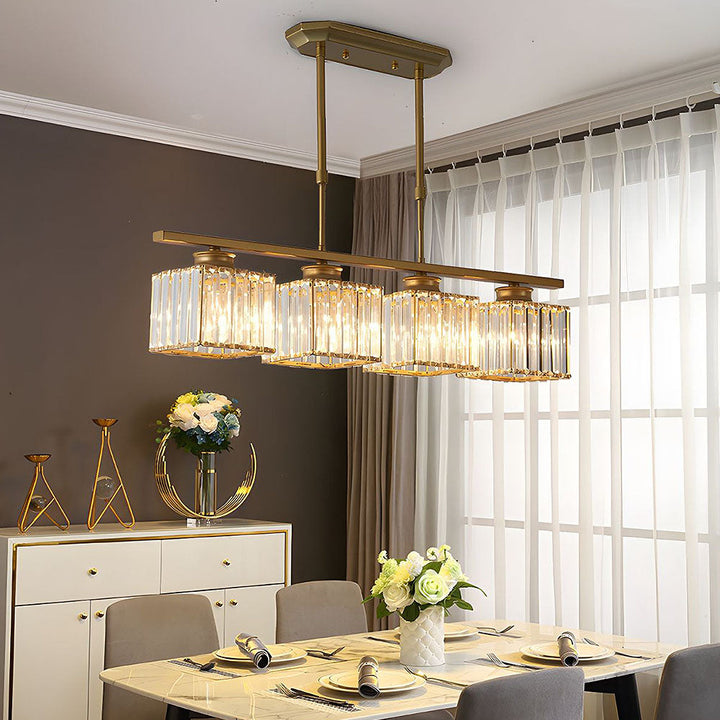 Modern designer pendant light with multiple light sources for dining room and kitchen