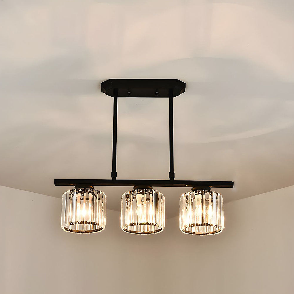 Modern designer pendant light with multiple light sources for dining room and kitchen