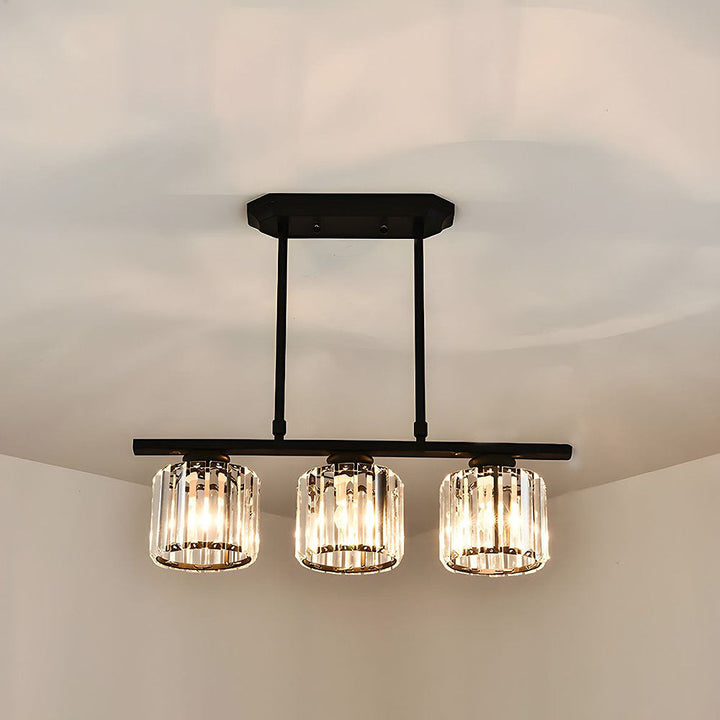 Modern designer pendant light with multiple light sources for dining room and kitchen