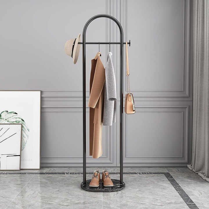Modern metal coat rack with marble base