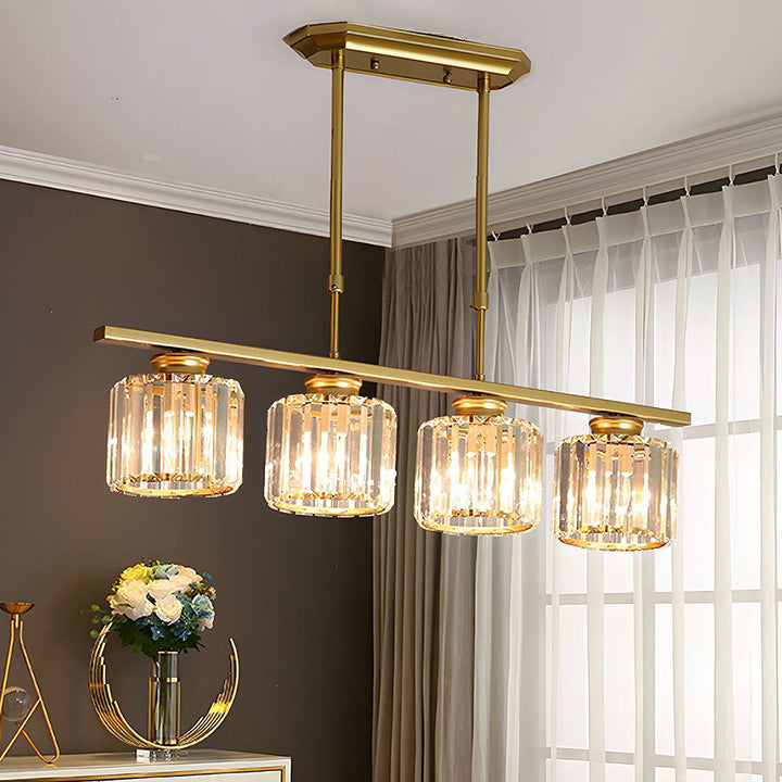 Modern designer pendant light with multiple light sources for dining room and kitchen