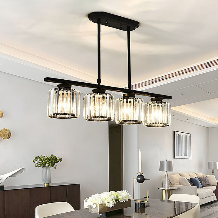 Modern designer pendant light with multiple light sources for dining room and kitchen